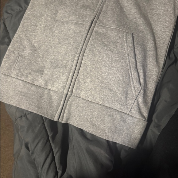 Adidas Heather Gray Hoodie with White Accents - Picture 4 of 6